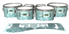 Yamaha 8200 Field Corps Tenor Drum Slips - Wave Brush Strokes Aqua and White (Green) (Blue)