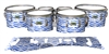 Yamaha 8200 Field Corps Tenor Drum Slips - Wave Brush Strokes Blue and White (Blue)