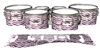 Yamaha 8200 Field Corps Tenor Drum Slips - Wave Brush Strokes Maroon and White (Red)