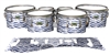 Yamaha 8200 Field Corps Tenor Drum Slips - Wave Brush Strokes Navy Blue and White (Blue)