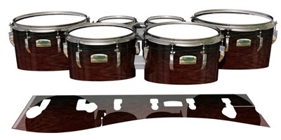 Yamaha 8200 Field Corps Tenor Drum Slips - Weathered Rosewood (Red)