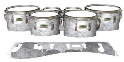 Yamaha 8200 Field Corps Tenor Drum Slips - White Cosmic Glass (Neutral)