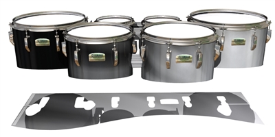 Yamaha 8200 Field Corps Tenor Drum Slips - White Light Rays (Themed)