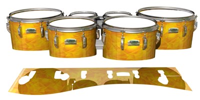 Yamaha 8200 Field Corps Tenor Drum Slips - Yellow Cosmic Glass (Yellow) (Orange)