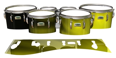 Yamaha 8200 Field Corps Tenor Drum Slips - Yellow Light Rays (Themed)