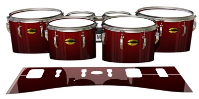 Yamaha 8300 Field Corps Tenor Drum Slips - Apple Maple Fade (Red)