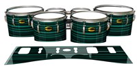 Yamaha 8300 Field Corps Tenor Drum Slips - Aqua Horizon Stripes (Aqua)