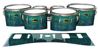 Yamaha 8300 Field Corps Tenor Drum Slips - Aquamarine Blue Pearl (Aqua)