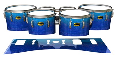 Yamaha 8300 Field Corps Tenor Drum Slips - Aquatic Blue Fade (Blue)