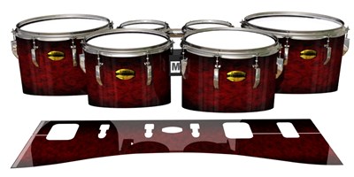 Yamaha 8300 Field Corps Tenor Drum Slips - Burning Embers (red)