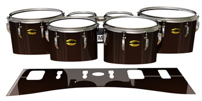 Yamaha 8300 Field Corps Tenor Drum Slips - Burnt Carbon Fade (Orange)