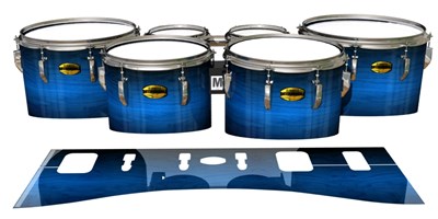 Yamaha 8300 Field Corps Tenor Drum Slips - Cayman Night (Blue)