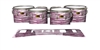 Yamaha 8300 Field Corps Tenor Drum Slips - Chaos Brush Strokes Maroon and White (Red)