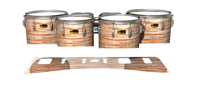 Yamaha 8300 Field Corps Tenor Drum Slips - Chaos Brush Strokes Orange and White (Orange)