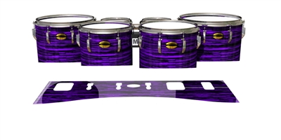 Yamaha 8300 Field Corps Tenor Drum Slips - Chaos Brush Strokes Purple and Black (Purple)