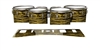 Yamaha 8300 Field Corps Tenor Drum Slips - Chaos Brush Strokes Yellow and Black (Yellow)