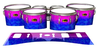 Yamaha 8300 Field Corps Tenor Drum Slips - Cotton Candy (Blue) (Pink)