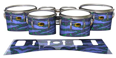 Yamaha 8300 Field Corps Tenor Drum Slips - Electric Tiger Camouflage (Purple)