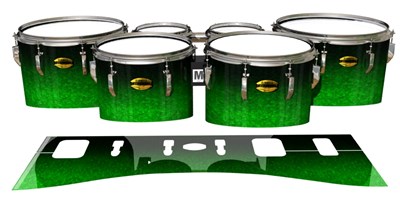 Yamaha 8300 Field Corps Tenor Drum Slips - Emerald Fade (Green)