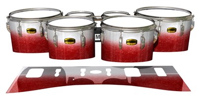 Yamaha 8300 Field Corps Tenor Drum Slips - Frosty Red (Red)