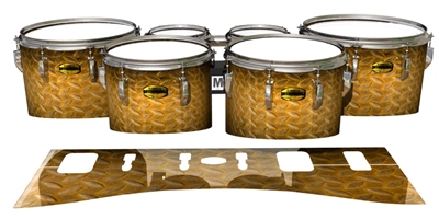 Yamaha 8300 Field Corps Tenor Drum Slips - Gold Metal Plating (Themed)