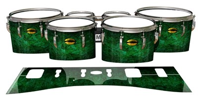 Yamaha 8300 Field Corps Tenor Drum Slips - Hulk Green (Green)