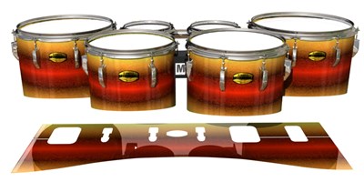 Yamaha 8300 Field Corps Tenor Drum Slips - Jupiter Storm (Red) (Yellow)