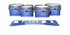Yamaha 8300 Field Corps Tenor Drum Slips - Lateral Brush Strokes Blue and White (Blue)
