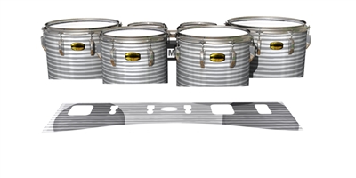 Yamaha 8300 Field Corps Tenor Drum Slips - Lateral Brush Strokes Grey and White (Neutral)