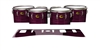 Yamaha 8300 Field Corps Tenor Drum Slips - Lateral Brush Strokes Maroon and Black (Red)