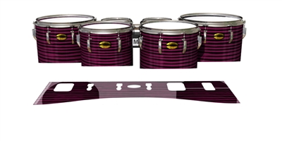 Yamaha 8300 Field Corps Tenor Drum Slips - Lateral Brush Strokes Maroon and Black (Red)