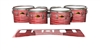 Yamaha 8300 Field Corps Tenor Drum Slips - Lateral Brush Strokes Red and White (Red)