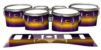 Yamaha 8300 Field Corps Tenor Drum Slips - Light Barrier Fade (Purple) (Yellow)