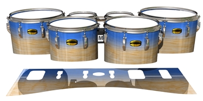 Yamaha 8300 Field Corps Tenor Drum Slips - Maple Woodgrain Blue Fade (Blue)