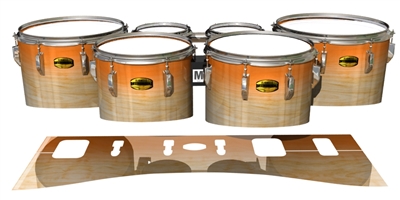 Yamaha 8300 Field Corps Tenor Drum Slips - Maple Woodgrain Orange Fade (Orange)