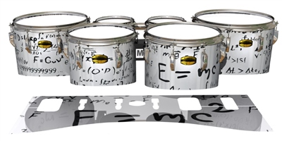 Yamaha 8300 Field Corps Tenor Drum Slips - Mathmatical Equations on White (Themed)