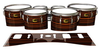 Yamaha 8300 Field Corps Tenor Drum Slips - Orange Horizon Stripes (Orange)