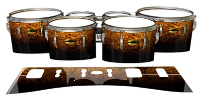 Yamaha 8300 Field Corps Tenor Drum Slips - Pangaea Fade (Orange)