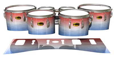 Yamaha 8300 Field Corps Tenor Drum Slips - Patriotic Maple Fade (Red) (Blue)