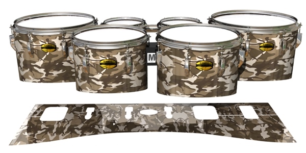 Yamaha 8300 Field Corps Tenor Drum Slips - Quicksand Traditional Camouflage (Neutral)