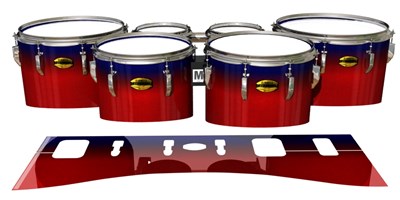 Yamaha 8300 Field Corps Tenor Drum Slips - Red Arrow (Red) (Blue)