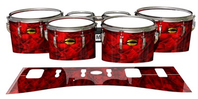 Yamaha 8300 Field Corps Tenor Drum Slips - Red Cosmic Glass (Red)