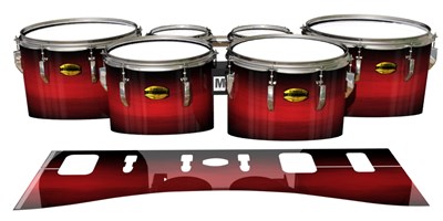 Yamaha 8300 Field Corps Tenor Drum Slips - Rose Stain Fade (Red)