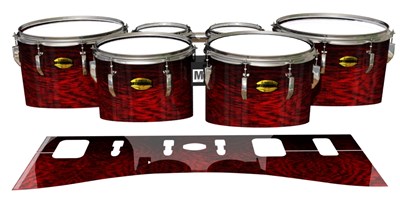 Yamaha 8300 Field Corps Tenor Drum Slips - Rosy Red Rosewood (Red)