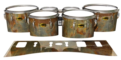 Yamaha 8300 Field Corps Tenor Drum Slips - Rusted Metal (Themed)