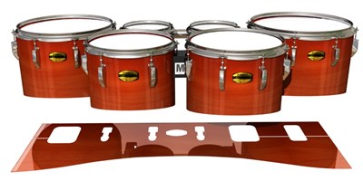 Yamaha 8300 Field Corps Tenor Drum Slips - Scarlet Stain (Orange)