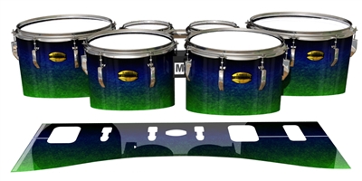 Yamaha 8300 Field Corps Tenor Drum Slips - Summer Night (Blue) (Green)
