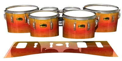 Yamaha 8300 Field Corps Tenor Drum Slips - Sunshine Stain (Orange) (Yellow)