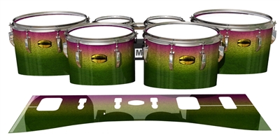 Yamaha 8300 Field Corps Tenor Drum Slips - Tropical Hybrid (Green) (Yellow)