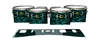 Yamaha 8300 Field Corps Tenor Drum Slips - Wave Brush Strokes Aqua and Black (Green) (Blue)